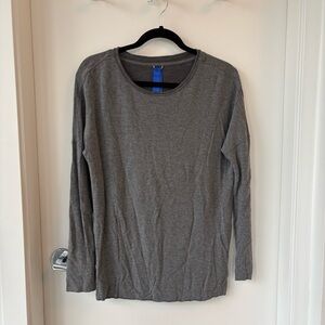 Kit & Ace Grey Crewneck Long Sleeve Top in Heather Grey Size 4